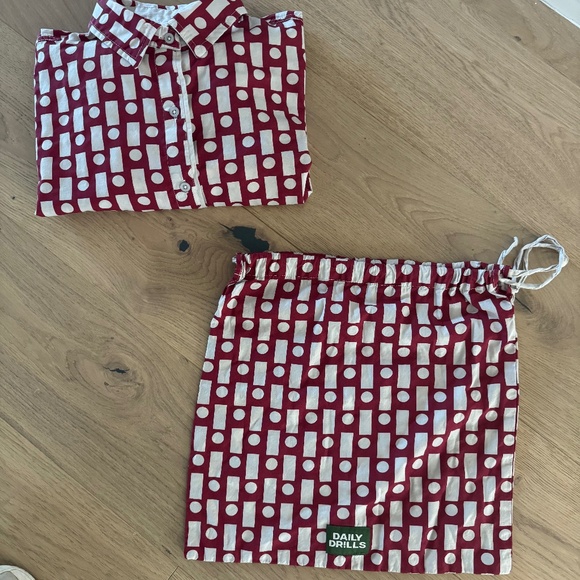 Daily Drills Christmas PJ’s in red! New - Picture 13 of 13